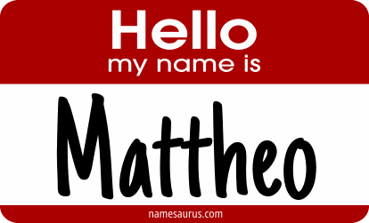 Hello my name is Mattheo png download