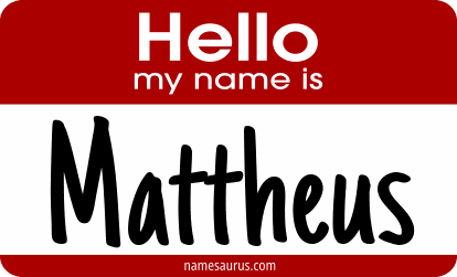 Hello my name is Mattheus png download