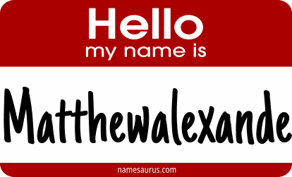 Hello my name is Matthewalexande png download