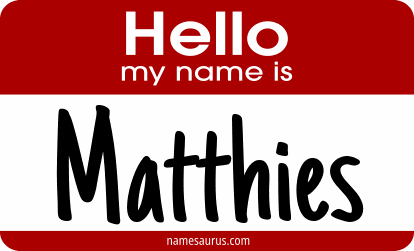 Hello my name is Matthies png download