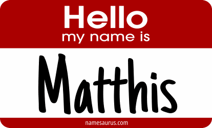 Hello my name is Matthis png download