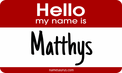 Hello my name is Matthys png download
