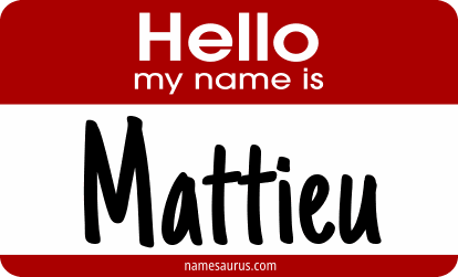 Hello my name is Mattieu png download