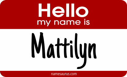 Hello my name is Mattilyn png download