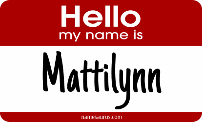 Hello my name is Mattilynn png download
