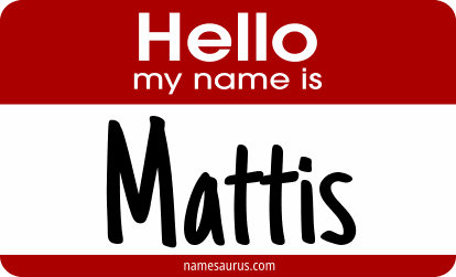 Hello my name is Mattis png download