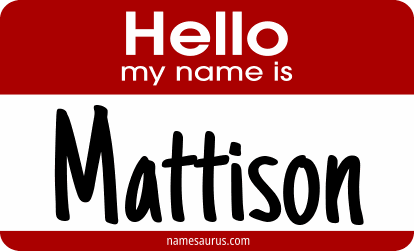 Hello my name is Mattison png download