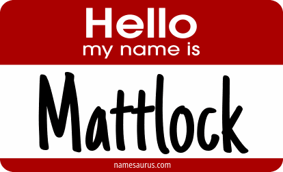 Hello my name is Mattlock png download