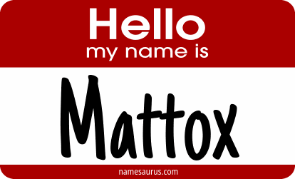 Hello my name is Mattox png download