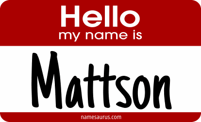 Hello my name is Mattson png download