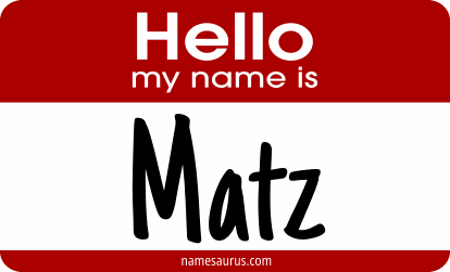 Hello my name is Matz png download