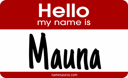 Hello my name is Mauna png download