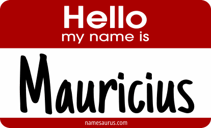 Hello my name is Mauricius png download