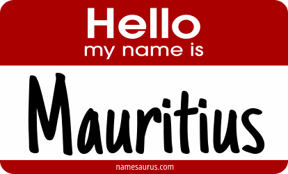 Hello my name is Mauritius png download