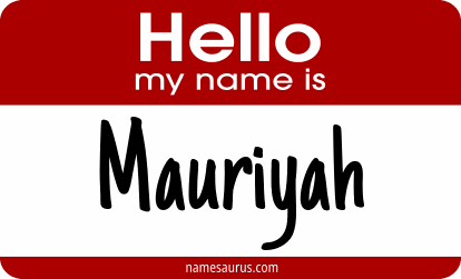 Hello my name is Mauriyah png download