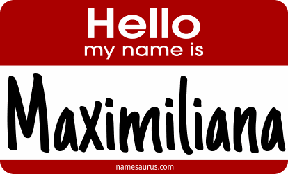 Hello my name is Maximiliana png download