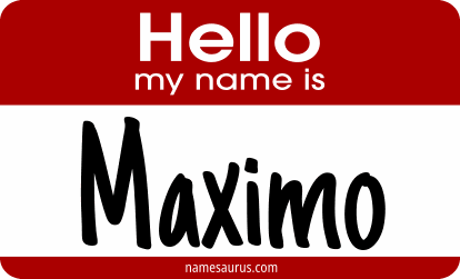 Hello my name is Maximo png download