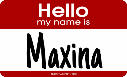 Hello my name is Maxina png download