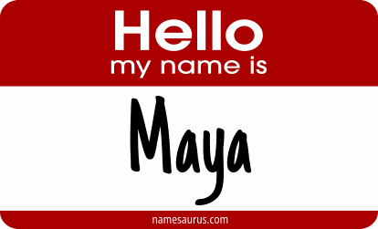Hello my name is Maya png download