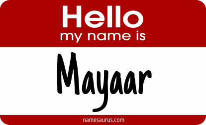 Hello my name is Mayaar png download