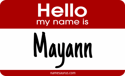 Hello my name is Mayann png download
