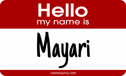 Hello my name is Mayari png download