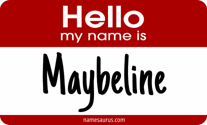 Hello my name is Maybeline png download
