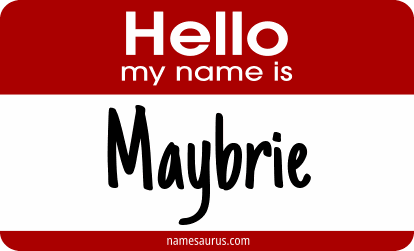 Hello my name is Maybrie png download