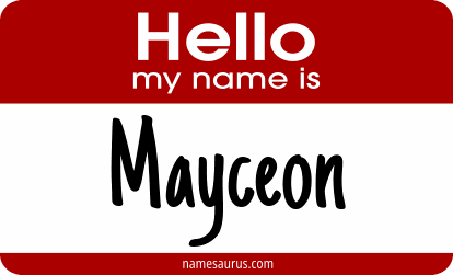 Hello my name is Mayceon png download