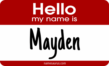 Hello my name is Mayden png download