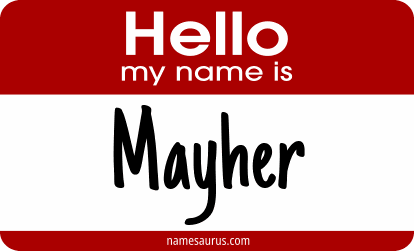 Hello my name is Mayher png download