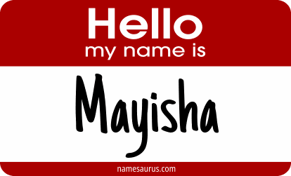 Hello my name is Mayisha png download