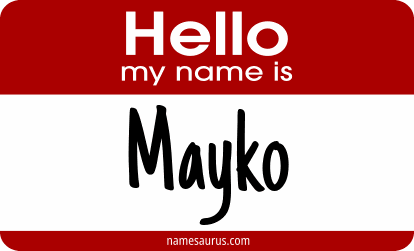 Hello my name is Mayko png download