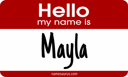 Hello my name is Mayla png download
