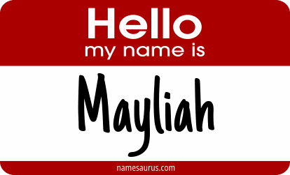 Hello my name is Mayliah png download