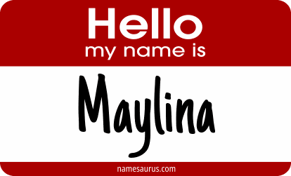 Hello my name is Maylina png download