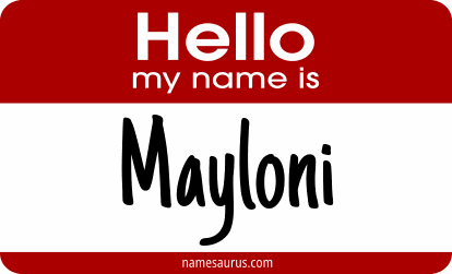 Hello my name is Mayloni png download