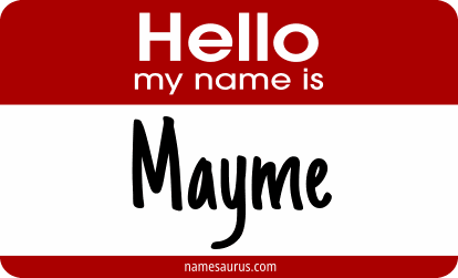 Hello my name is Mayme png download