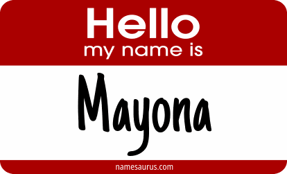 Hello my name is Mayona png download