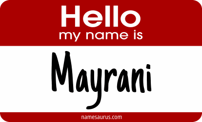 Hello my name is Mayrani png download