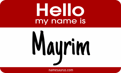 Hello my name is Mayrim png download