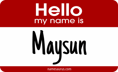Hello my name is Maysun png download