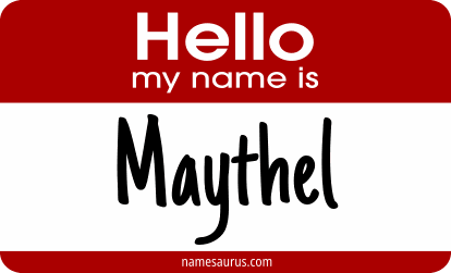 Hello my name is Maythel png download