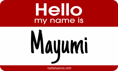 Hello my name is Mayumi png download