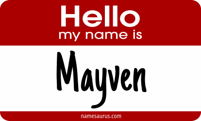 Hello my name is Mayven png download
