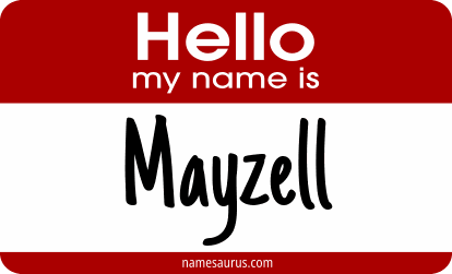 Hello my name is Mayzell png download