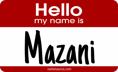 Hello my name is Mazani png download
