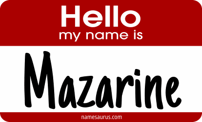 Hello my name is Mazarine png download