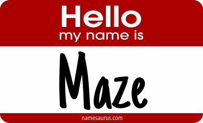 Hello my name is Maze png download
