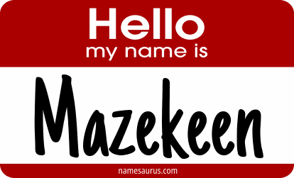 Hello my name is Mazekeen png download
